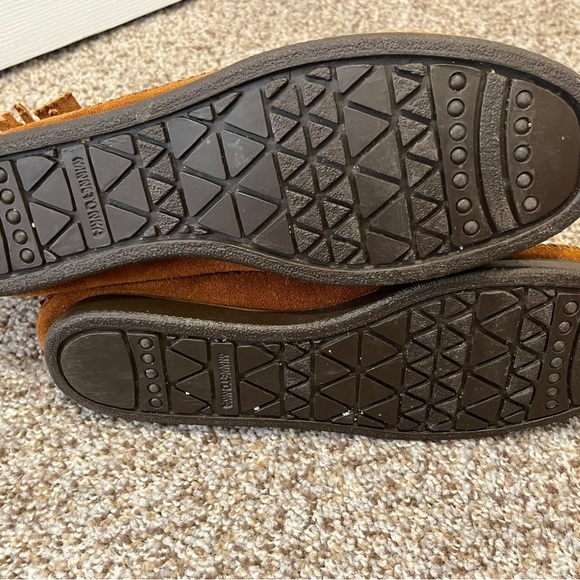 Minnetonka Brown Suede Fringe Booties - Picture 6 of 10